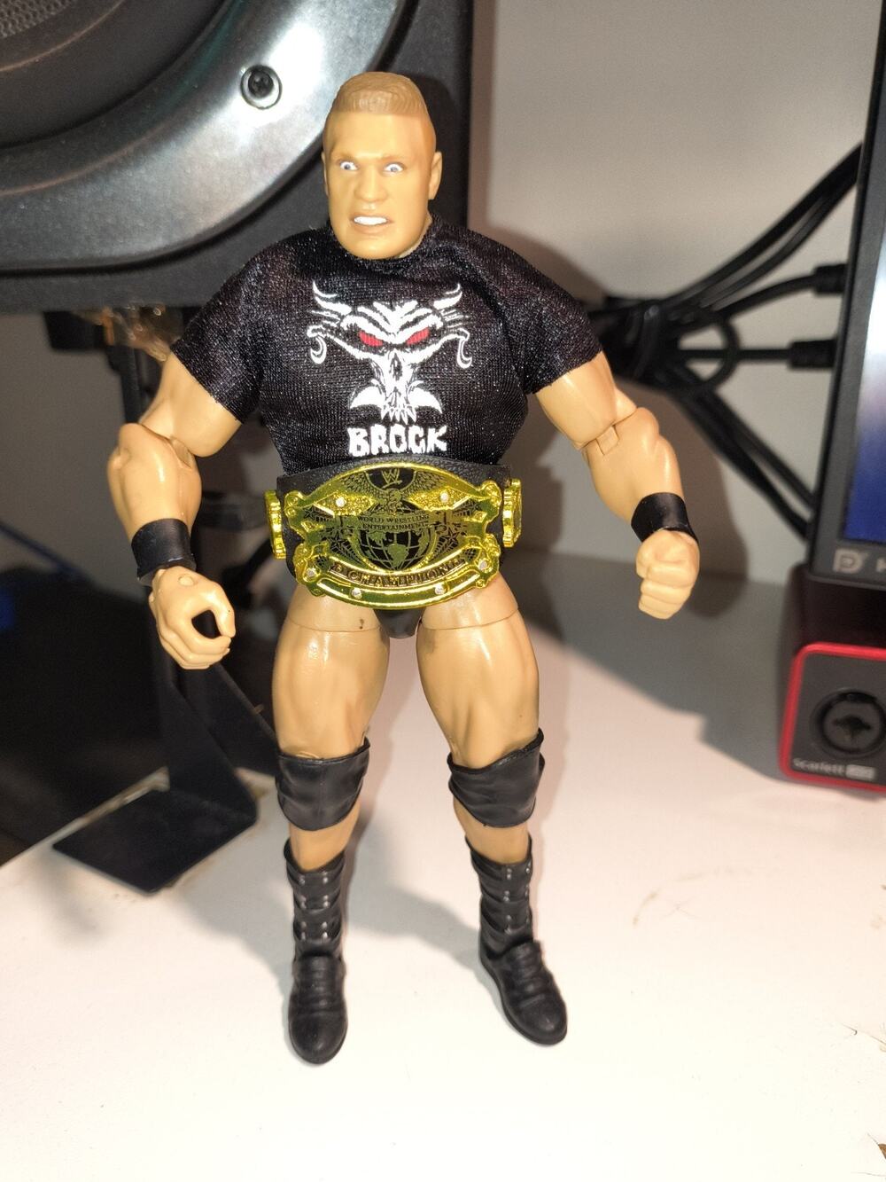 WWE Mattel Elite Brock Lesnar Flashback Ringside Exclusive With Championship
